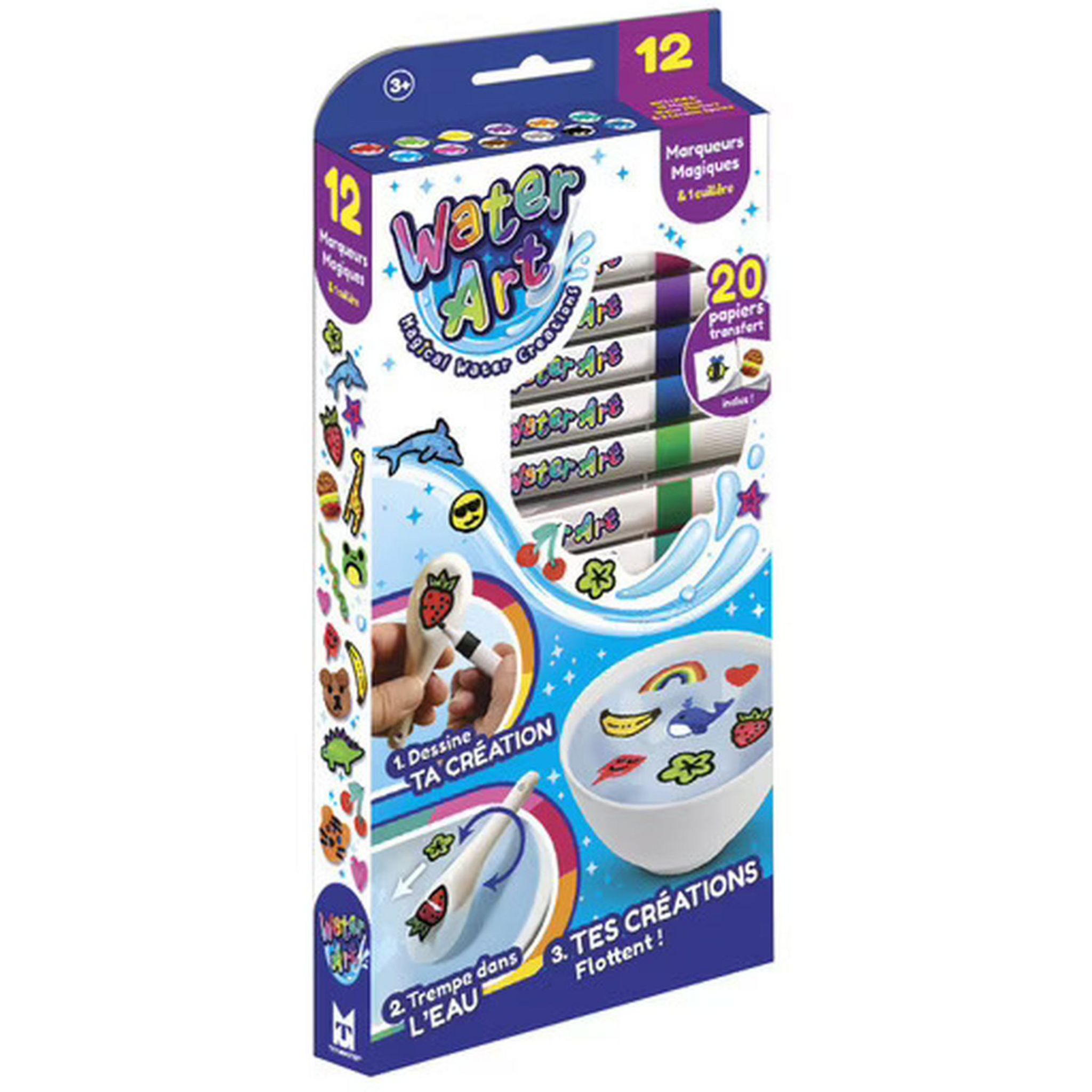 Voir la diapositive 3 : SILVERLIT Feutre Water Art x12 avec cuillère