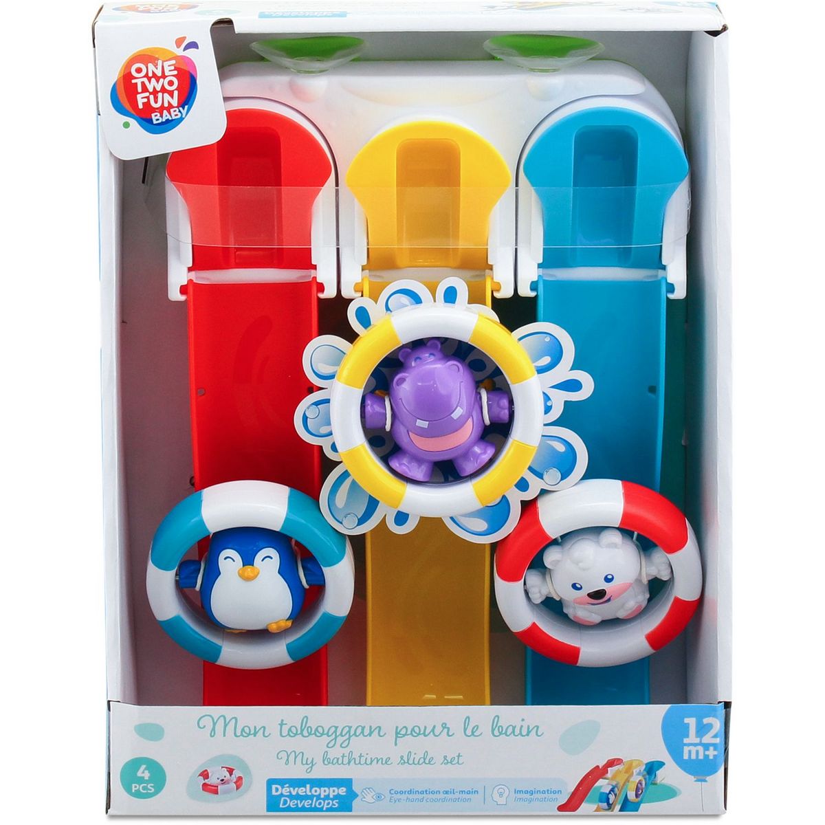 ONE TWO FUN Mon Toboggan de bain et 3 animaux