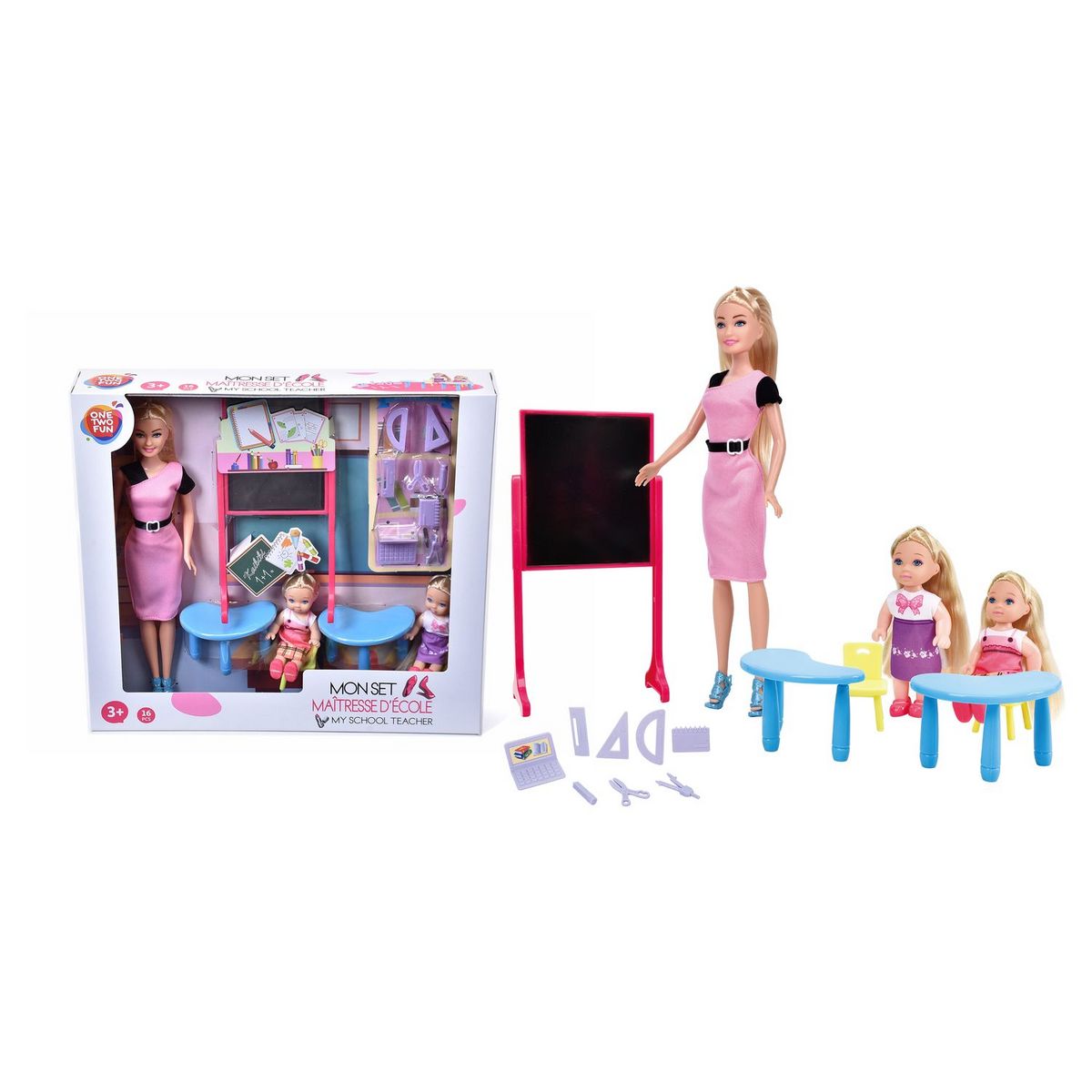 ONE TWO FUN Mon set de Maîtresse d'école et accessoires