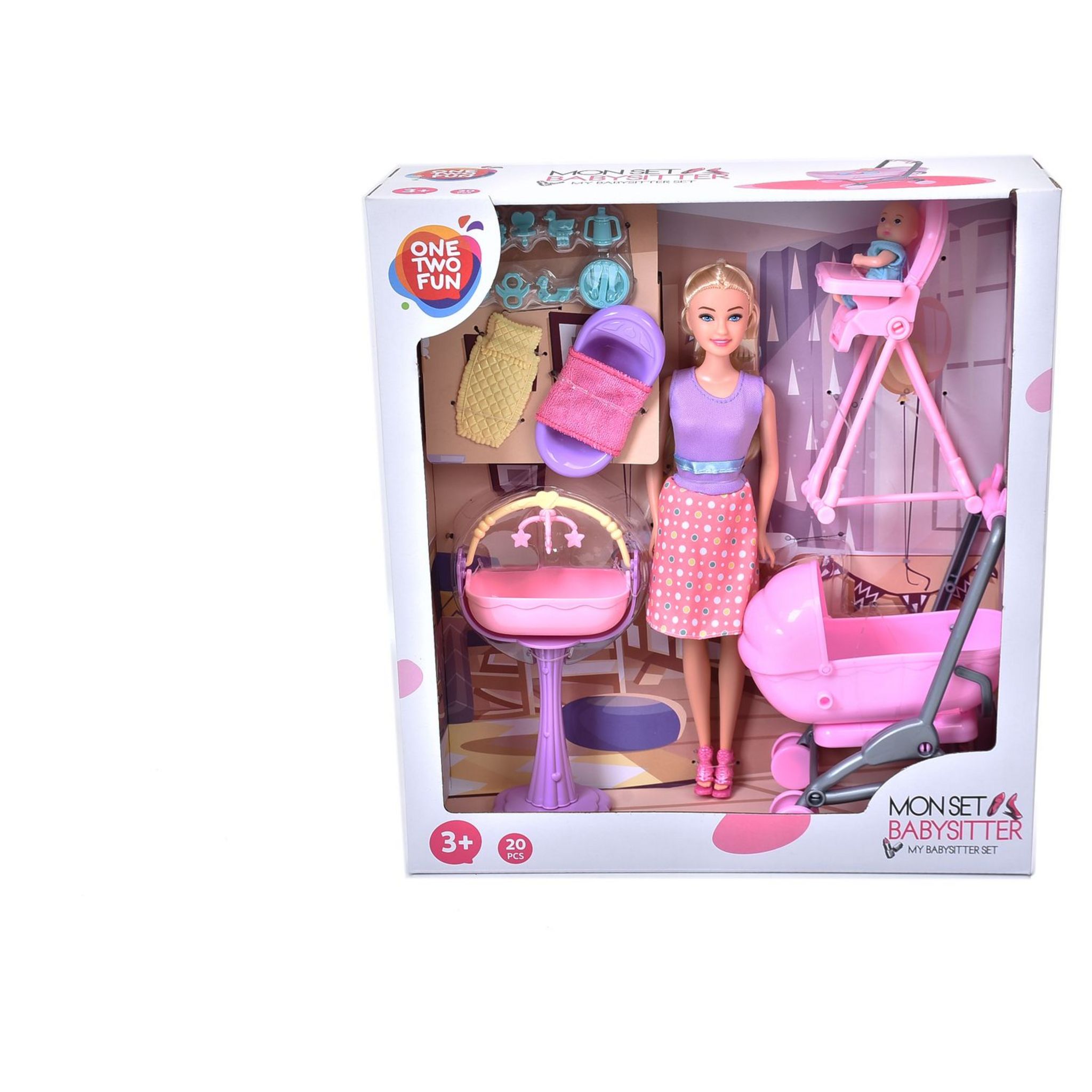 Voir la diapositive 4 : ONE TWO FUN Mon Set de Baby-Sitter et accessoires