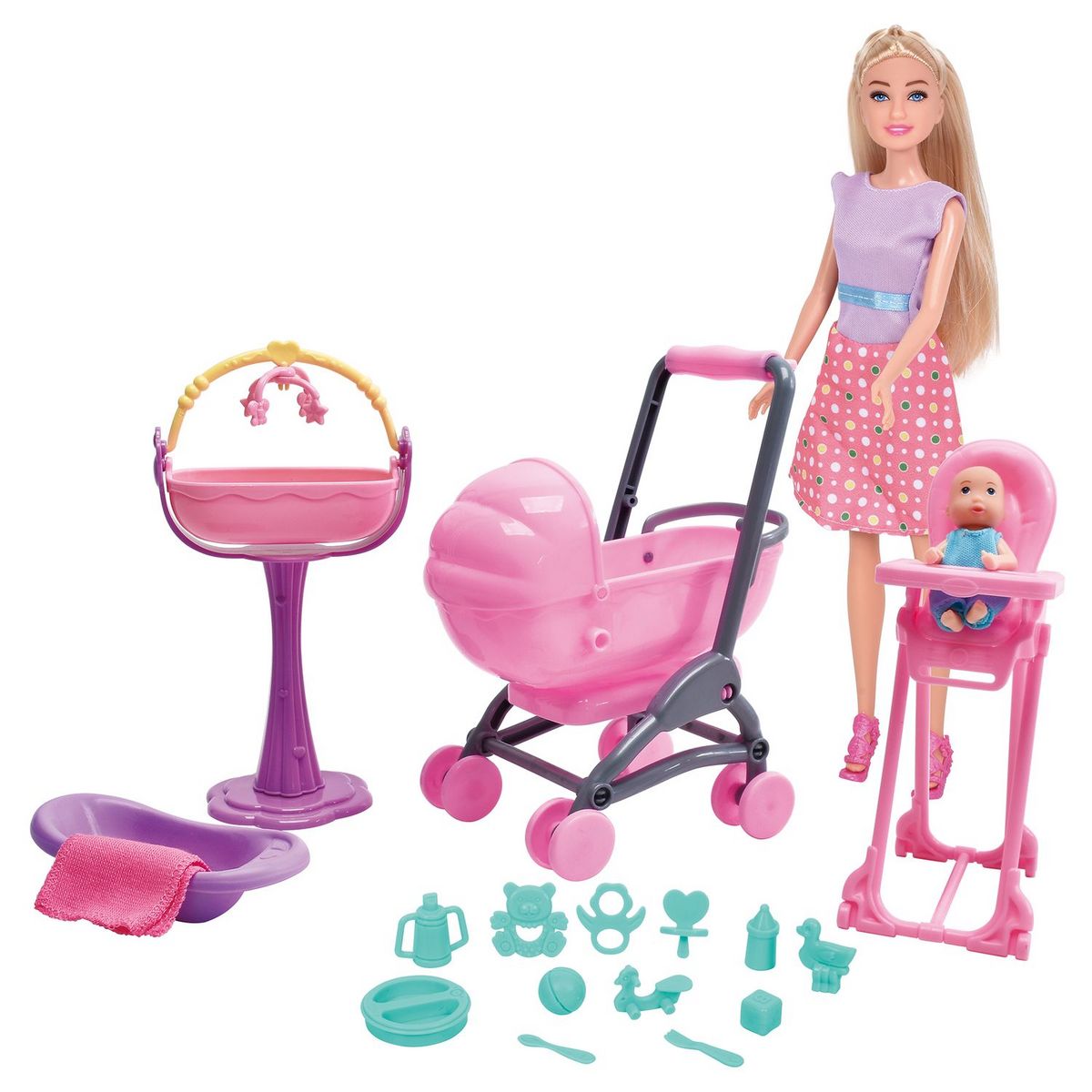 ONE TWO FUN Mon Set de Baby-Sitter et accessoires
