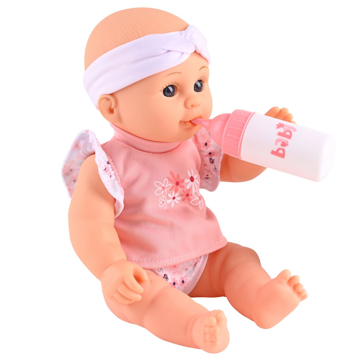 ONE TWO FUN Poupée Bébé Léa fait pipi et accessoires