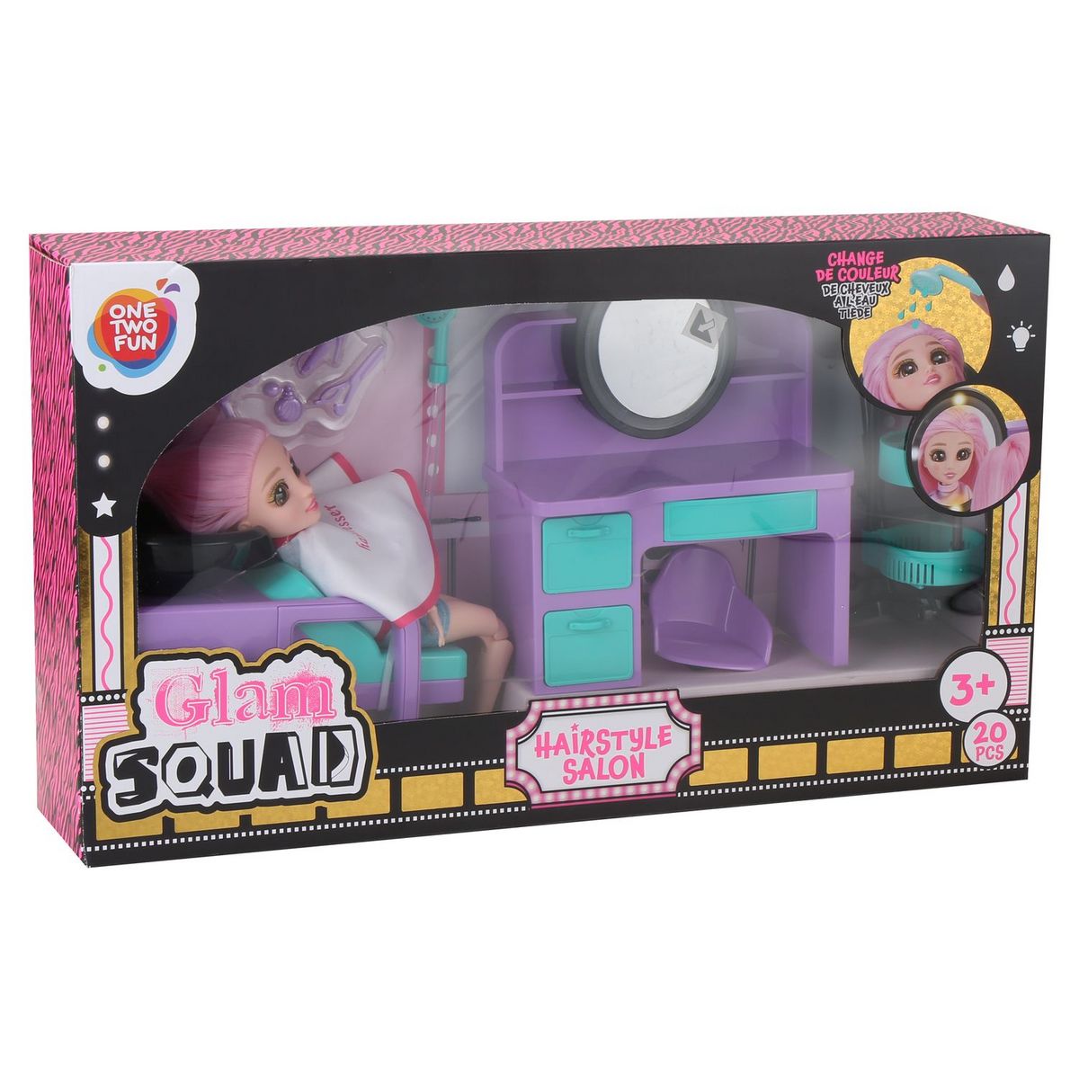 ONE TWO FUN Set Mon salon de coiffure Glam Squad