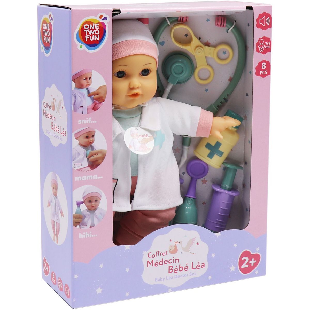 ONE TWO FUN Coffret Médecin Bébé Léa 30cm avec accessoires