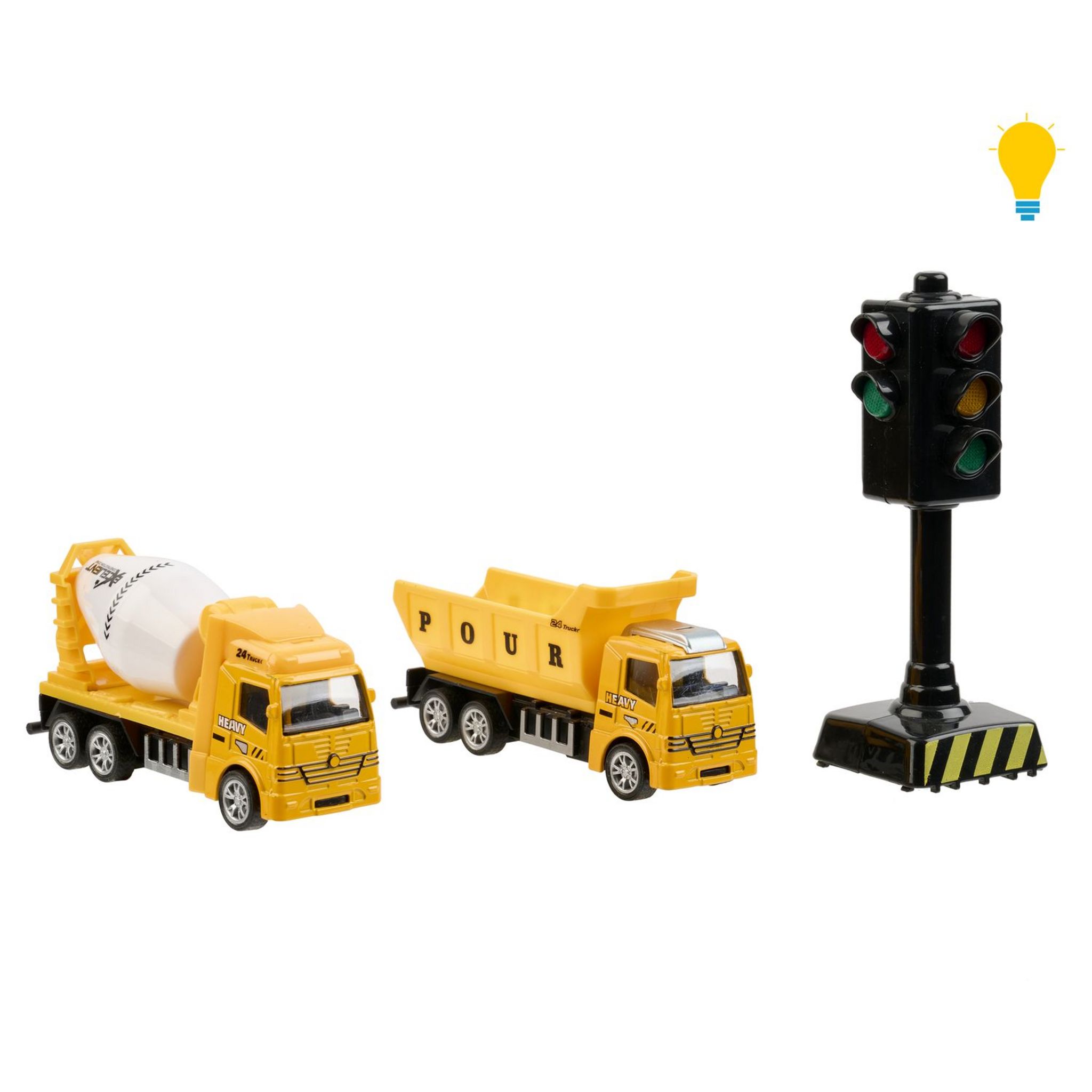 Voir la diapositive 2 : ONE TWO FUN Tapis de jeu+Véhicules de chantier