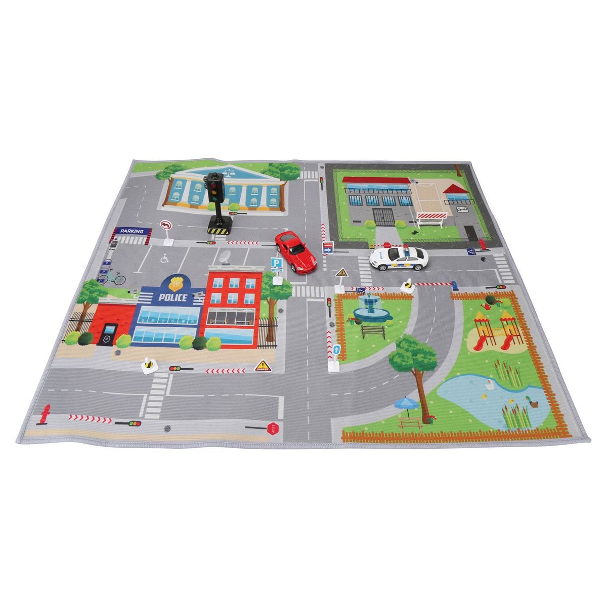 ONE TWO FUN Tapis et véhicules de police