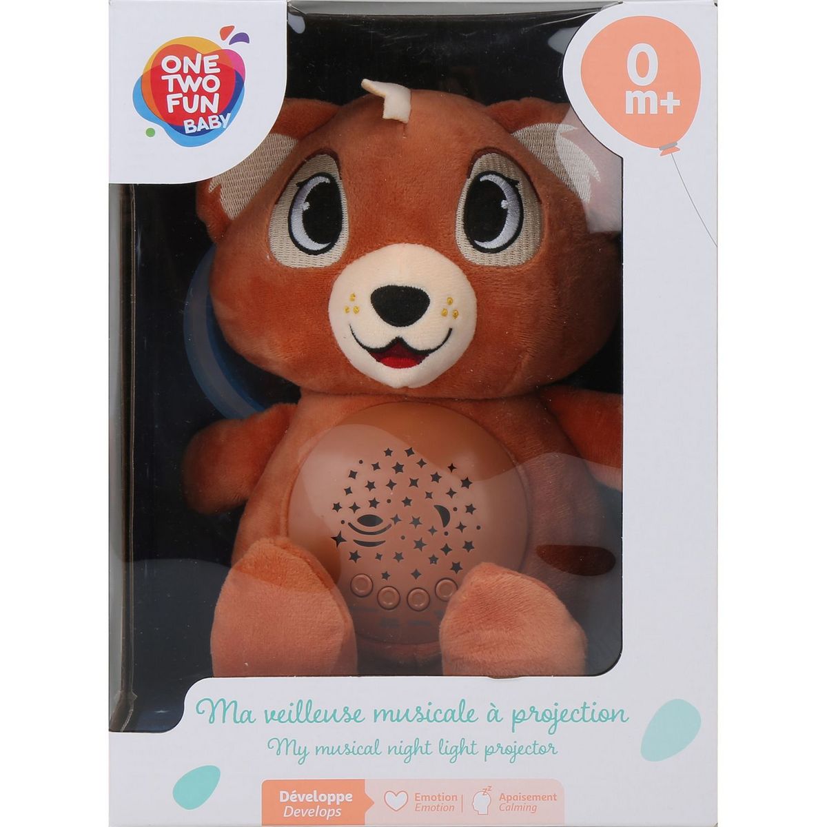 ONE TWO FUN Peluche projecteur Nuit Animaux
