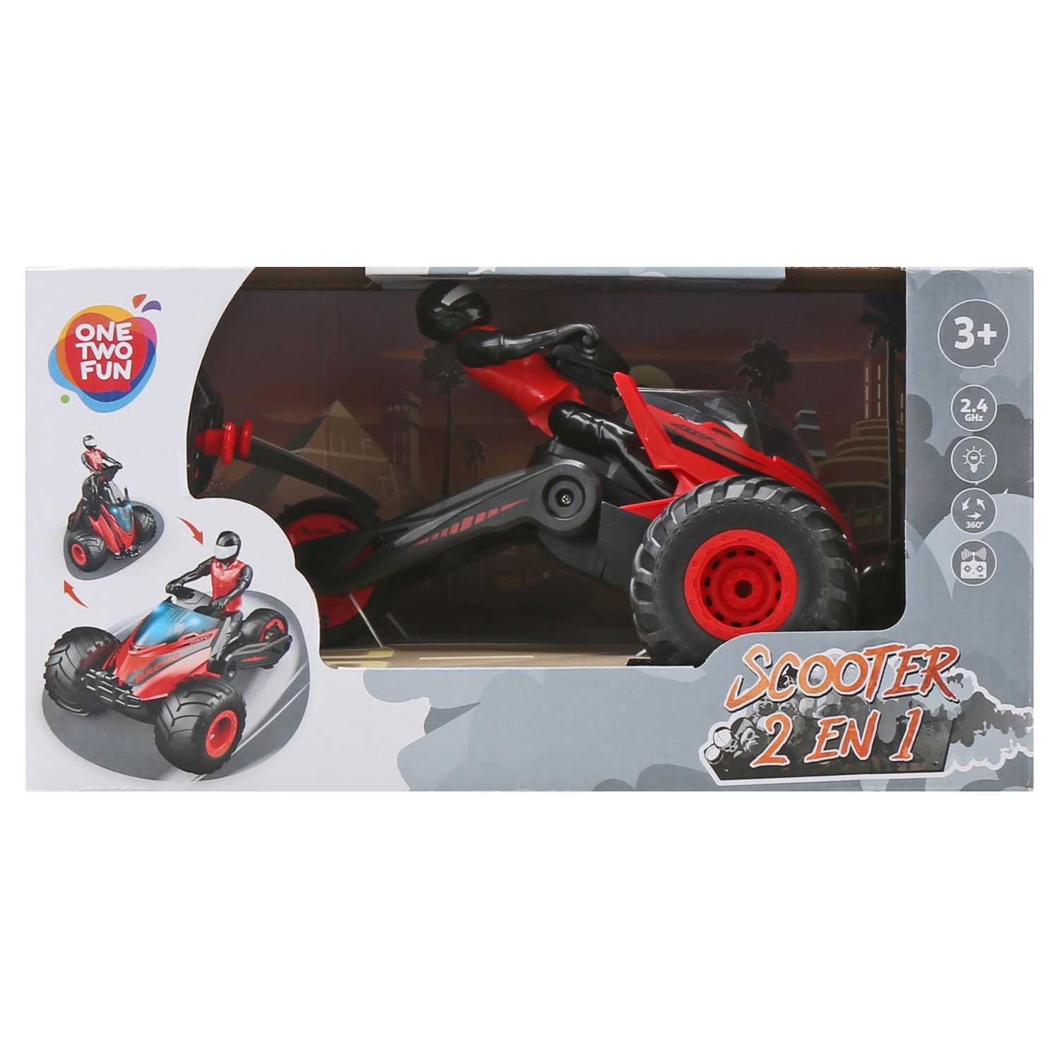 Voir la diapositive 3 : ONE TWO FUN Scooter RC 2 en 1