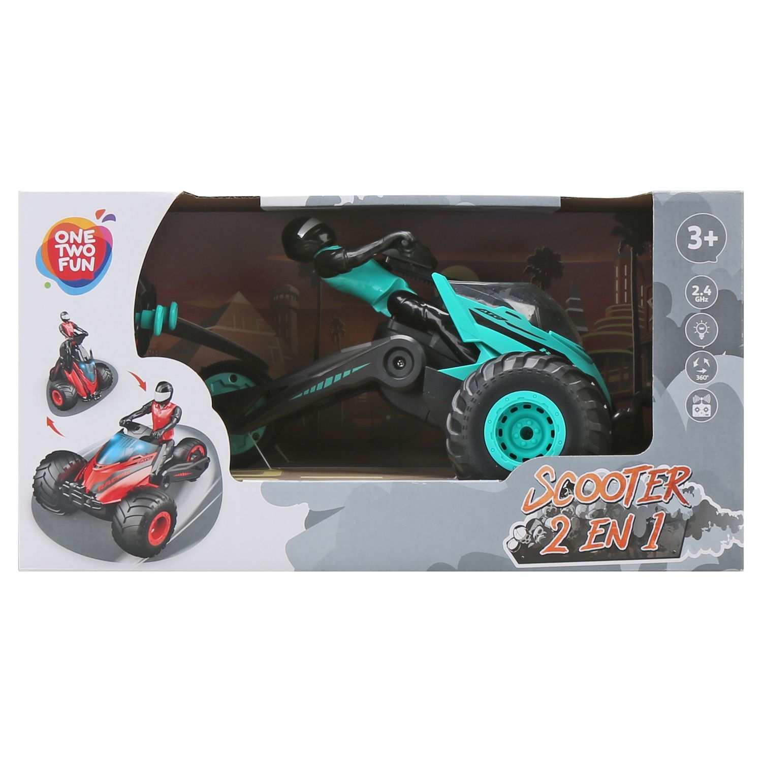 Voir la diapositive 2 : ONE TWO FUN Scooter RC 2 en 1