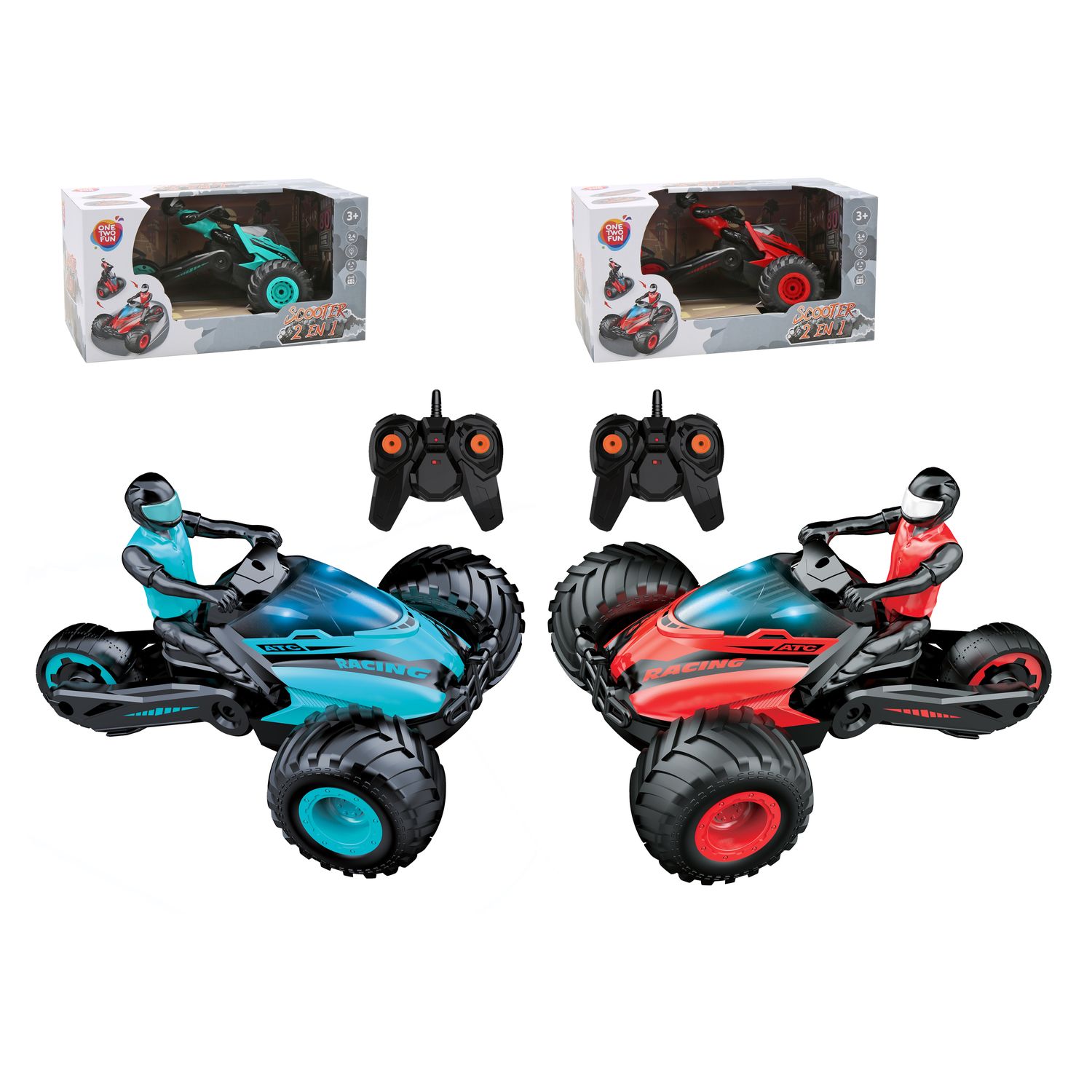 Voir la diapositive 5 : ONE TWO FUN Scooter RC 2 en 1