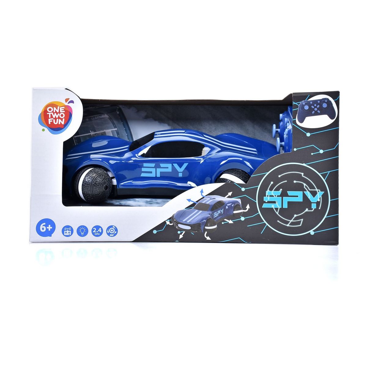 ONE TWO FUN Voiture RC Round Wheels Concept Car échelle 1/16ème