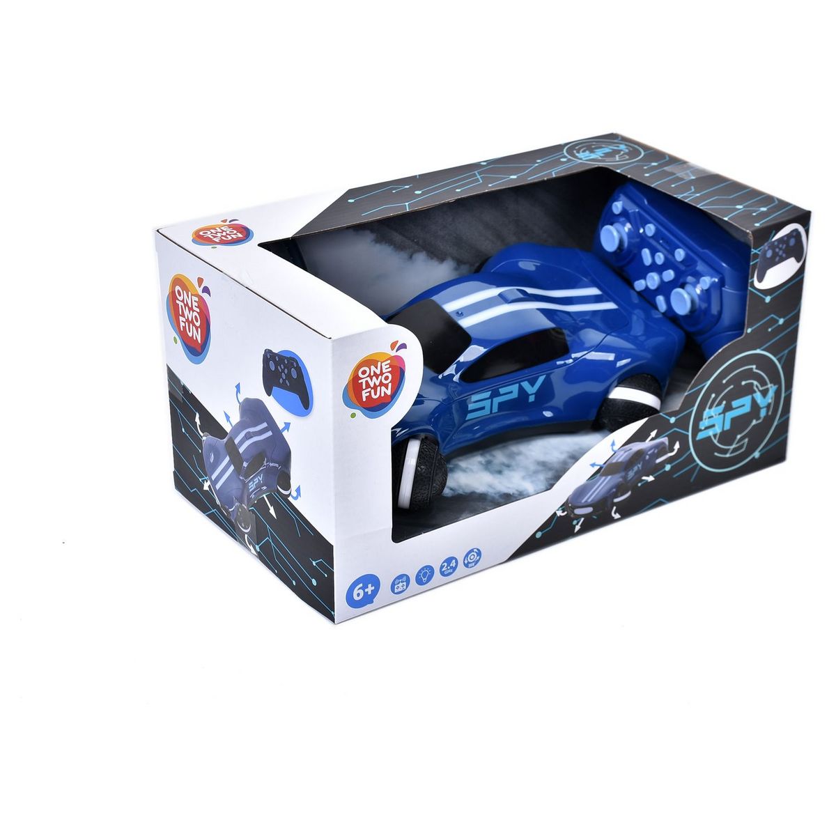 ONE TWO FUN Voiture RC Round Wheels Concept Car échelle 1/16ème