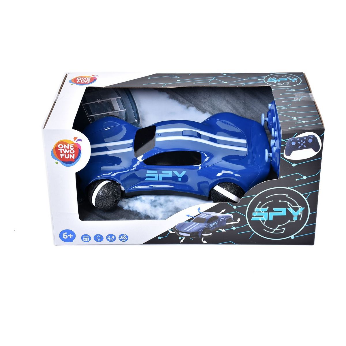 ONE TWO FUN Voiture RC Round Wheels Concept Car échelle 1/16ème