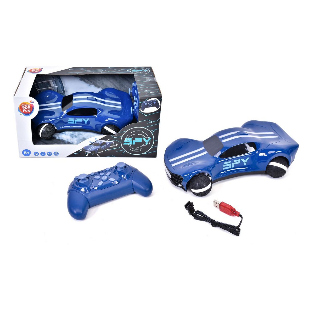 ONE TWO FUN Voiture RC Round Wheels Concept Car échelle 1/16ème