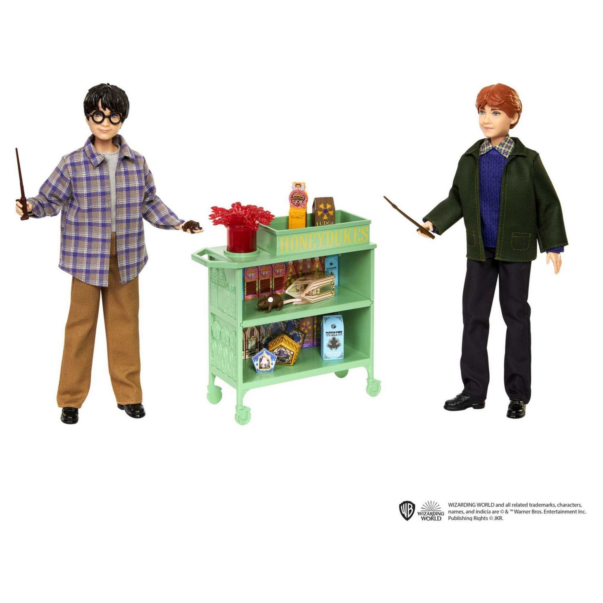 Voir la diapositive 2 : MATTEL Coffret Figurine Harry Potter et Ron à bord du Poudlard Express