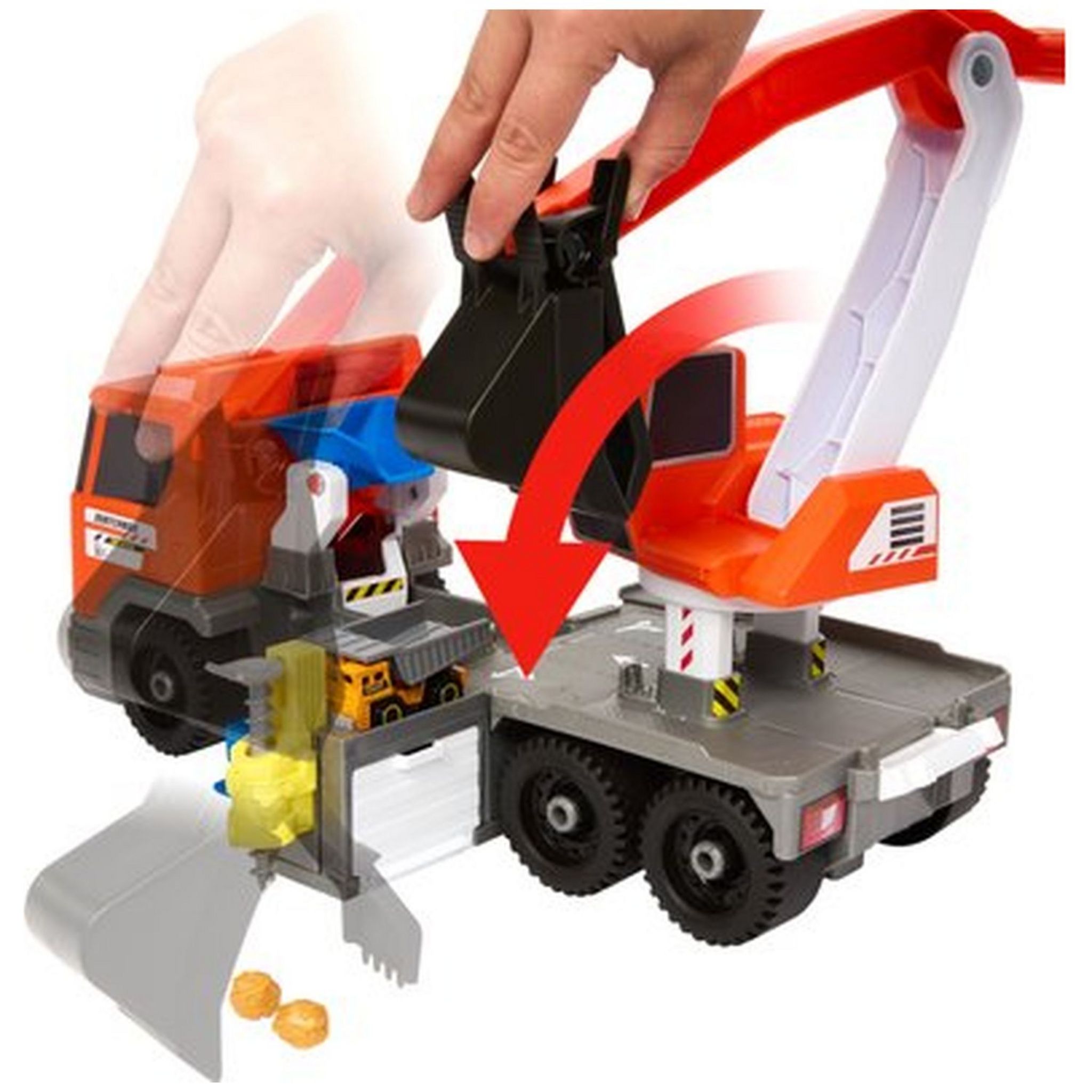 Voir la diapositive 2 : MATTEL Camion pelle MATCHBOX Grand véhicule avec fonction