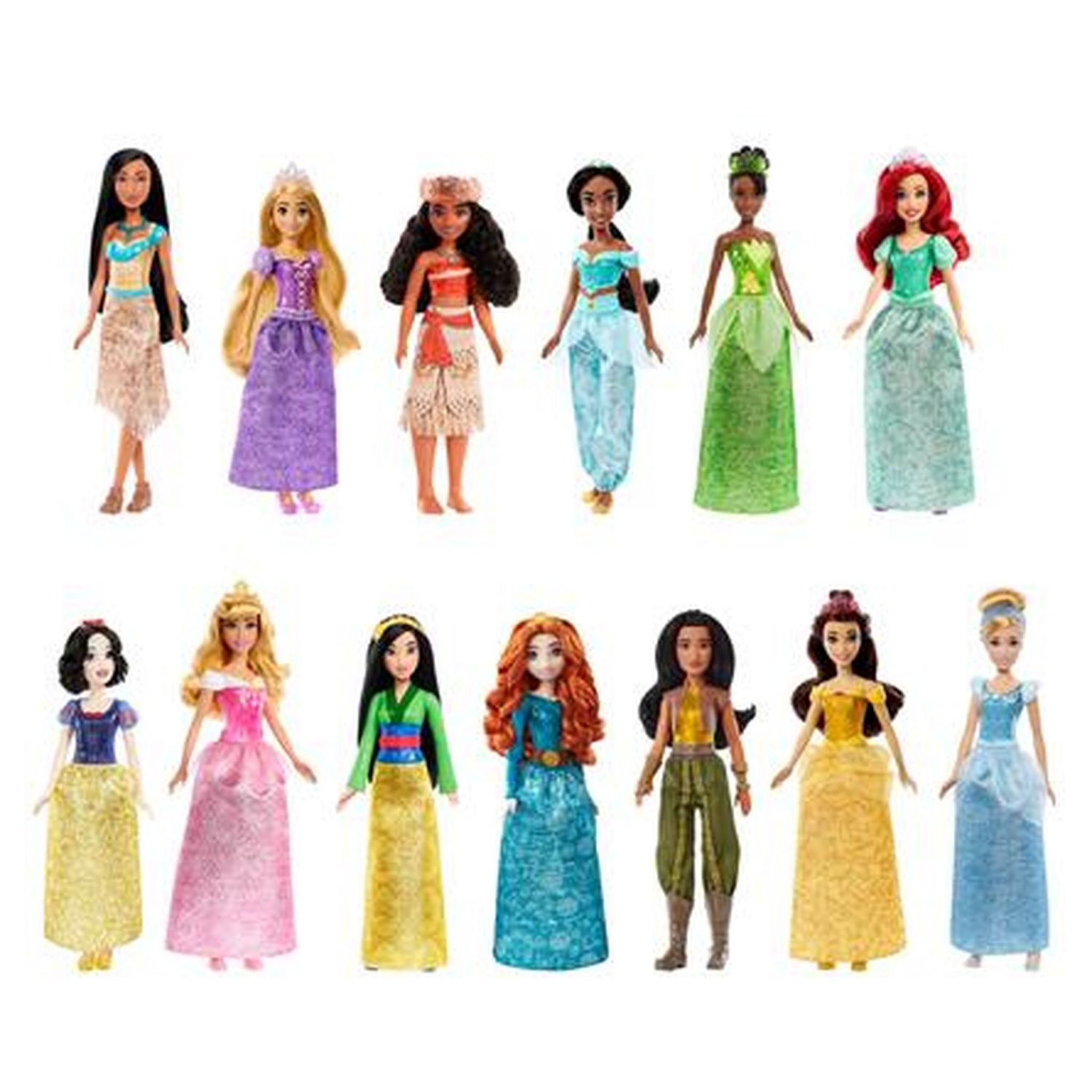 Voir la diapositive 4 : MATTEL Pack de 13 poupées Disney Princess