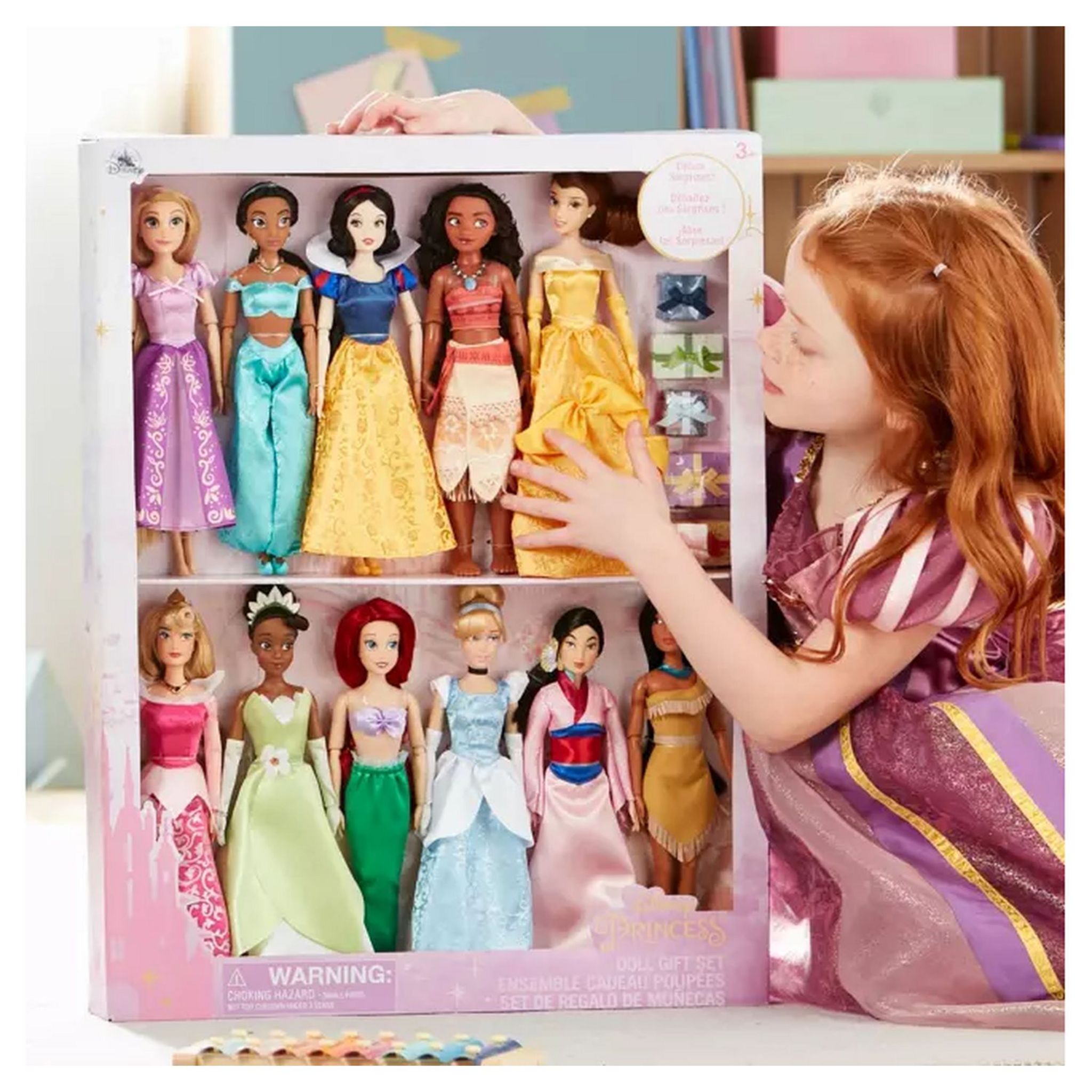 Voir la diapositive 3 : MATTEL Pack de 13 poupées Disney Princess