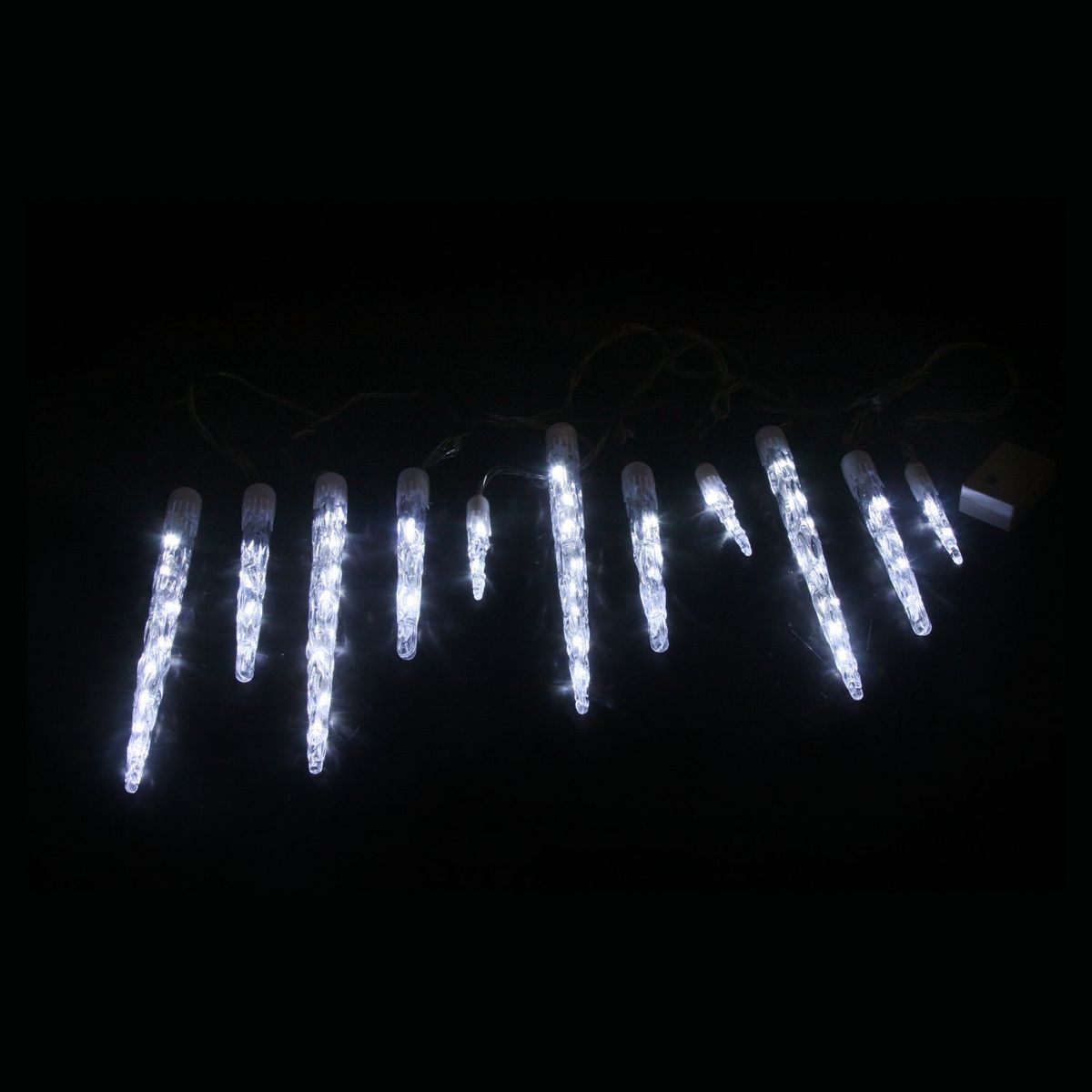 ACTUEL Guirlande Extérieure 54 LED Blanc Froid Stalactite