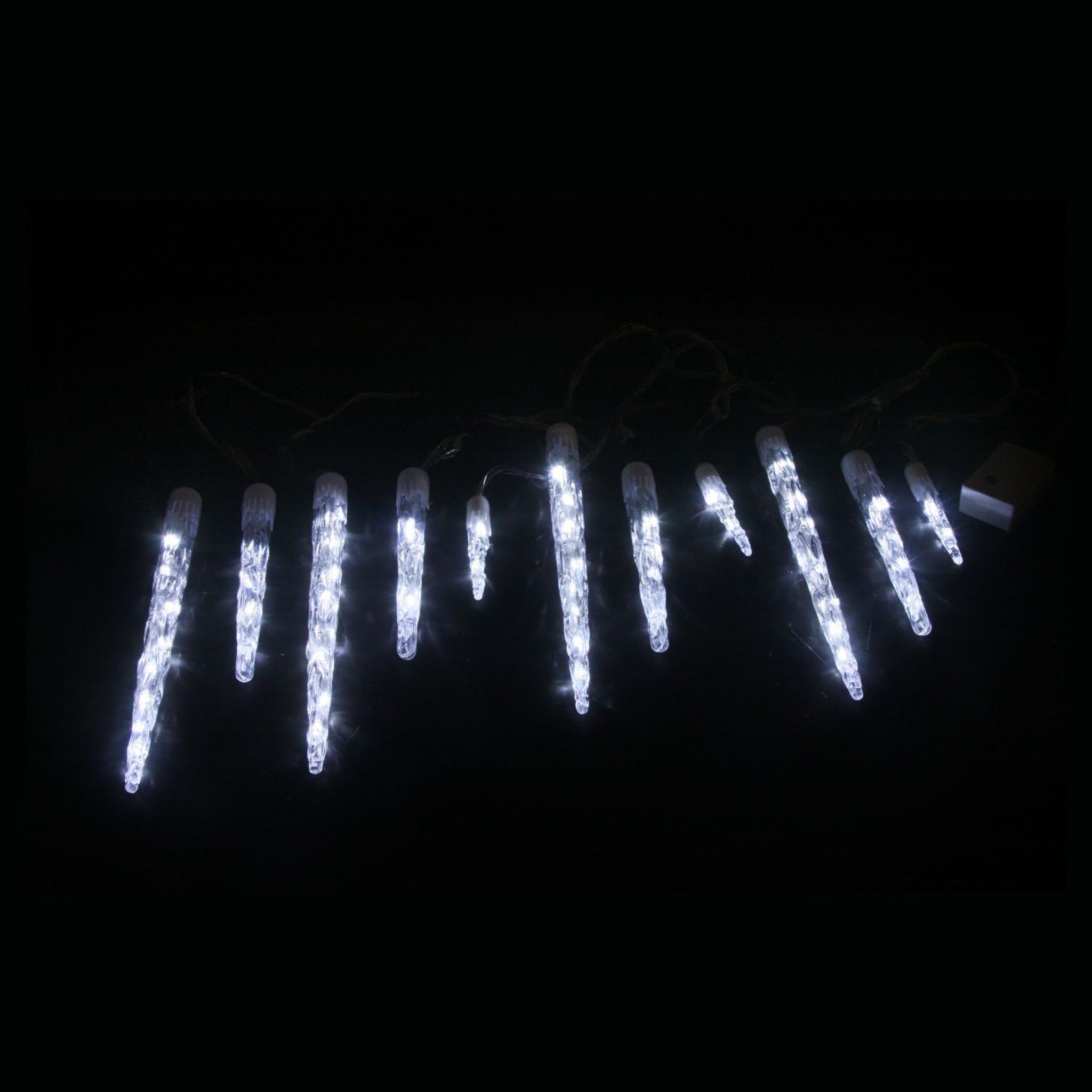Voir la diapositive 3 : ACTUEL Guirlande Extérieure 54 LED Blanc Froid Stalactite
