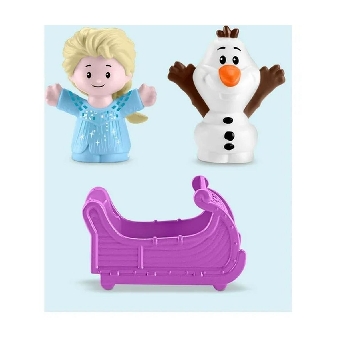 MATTEL Coffret de jeu pour tout-petits Little People de Fisher-Price Figurines Elsa et Olaf Disney Aventures en traîneau à Arendelle