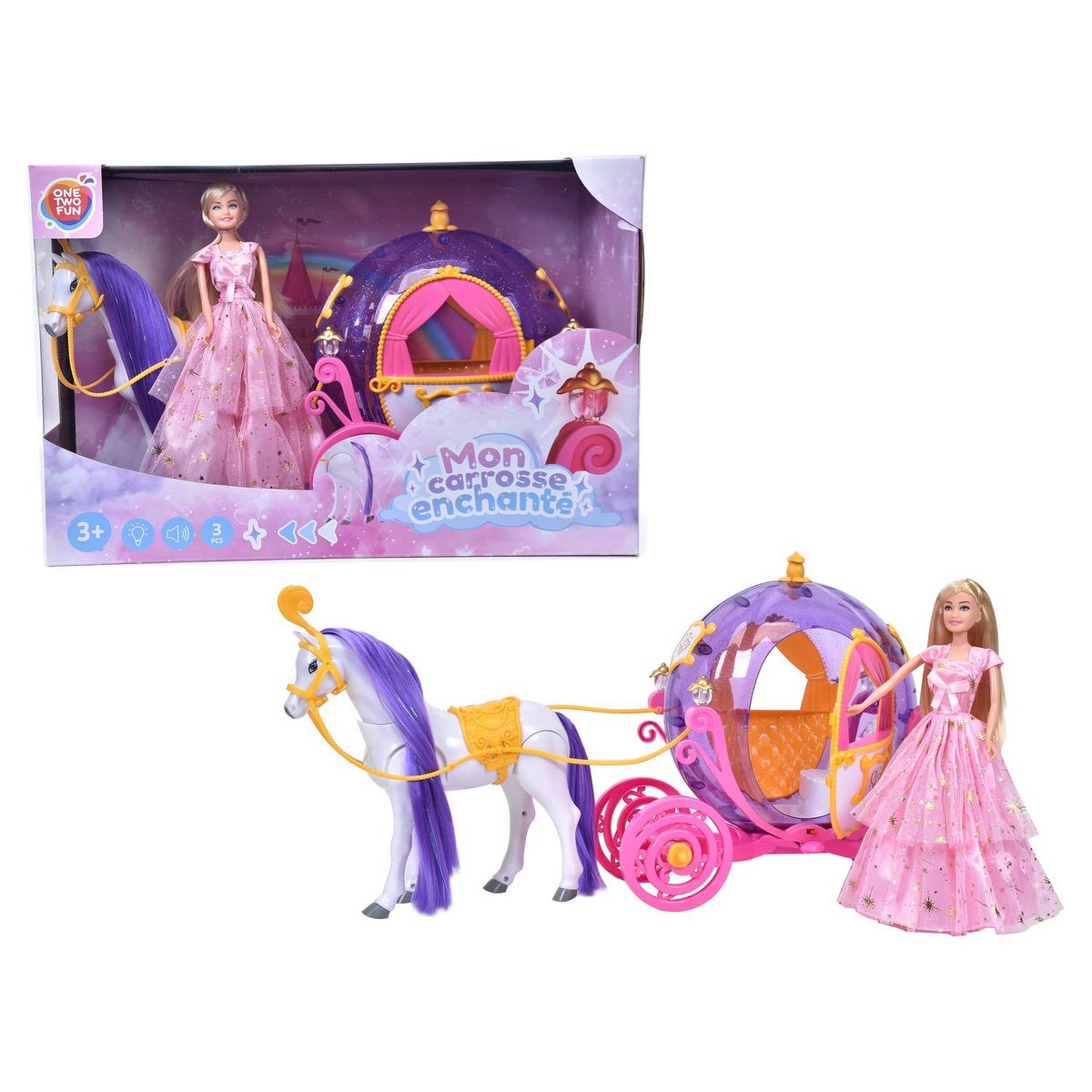 ONE TWO FUN Mon Carrosse enchanté avec fonctions