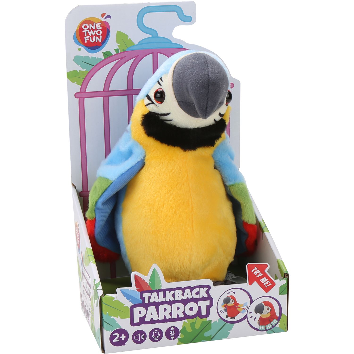 Voir la diapositive 5 : ONE TWO FUN Peluche interactive Perroquet
