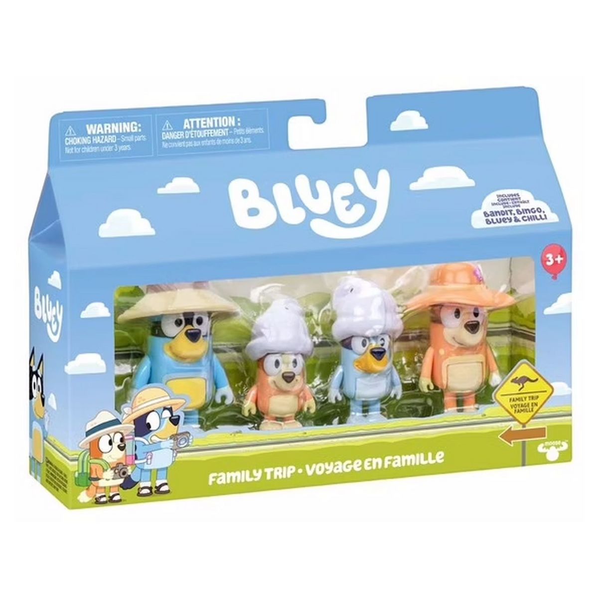 MOOSE Famille de Bluey en voyage