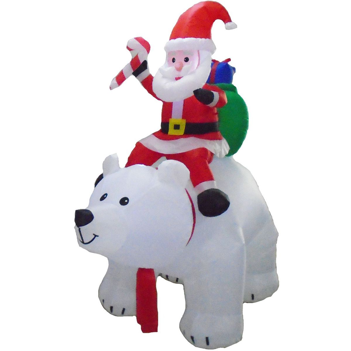 ACTUEL Père Noël avec Ours Polaire Gonflable -