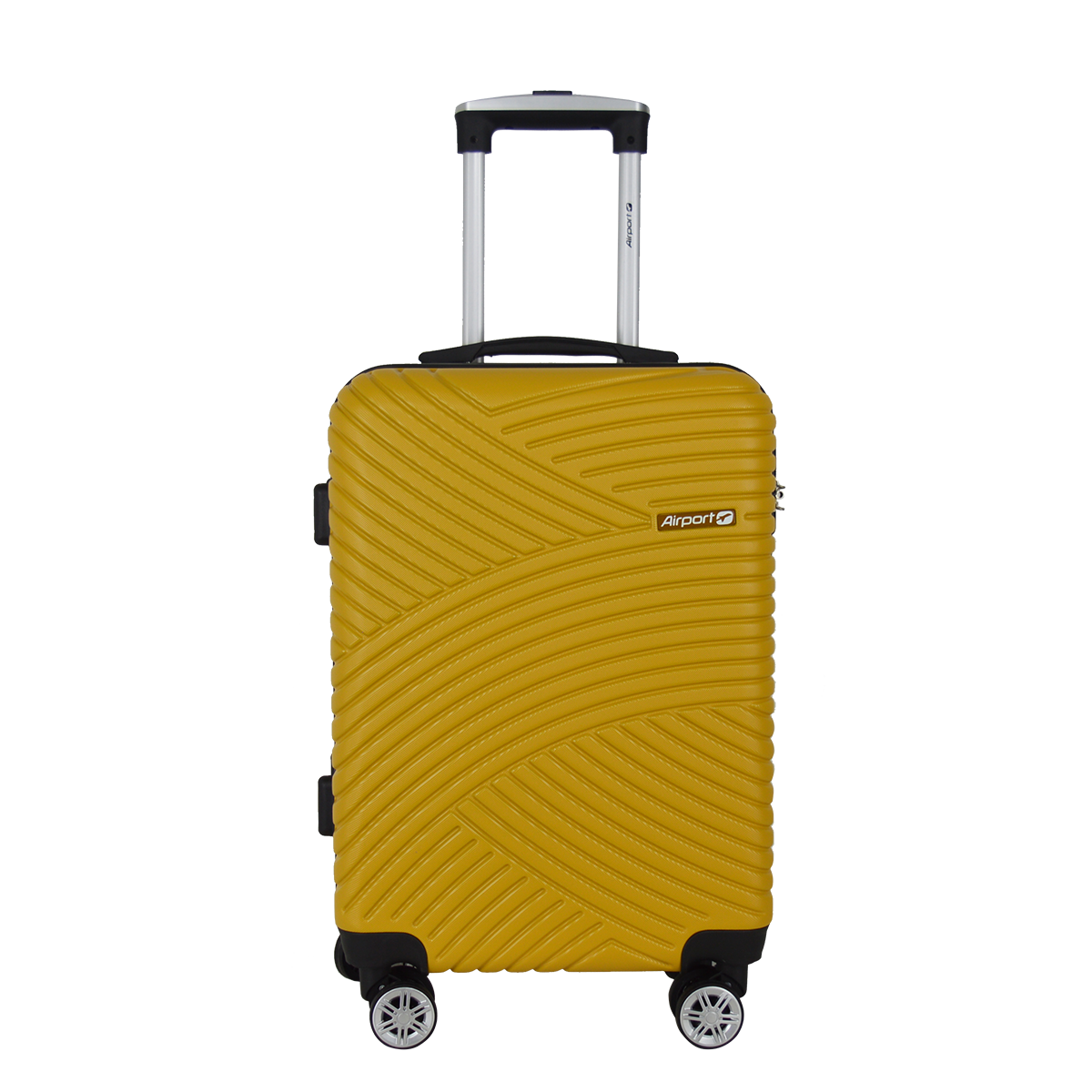 AIRPORT Valise cabine rigide 55 cm 8 roues 360° GINKO - jaune