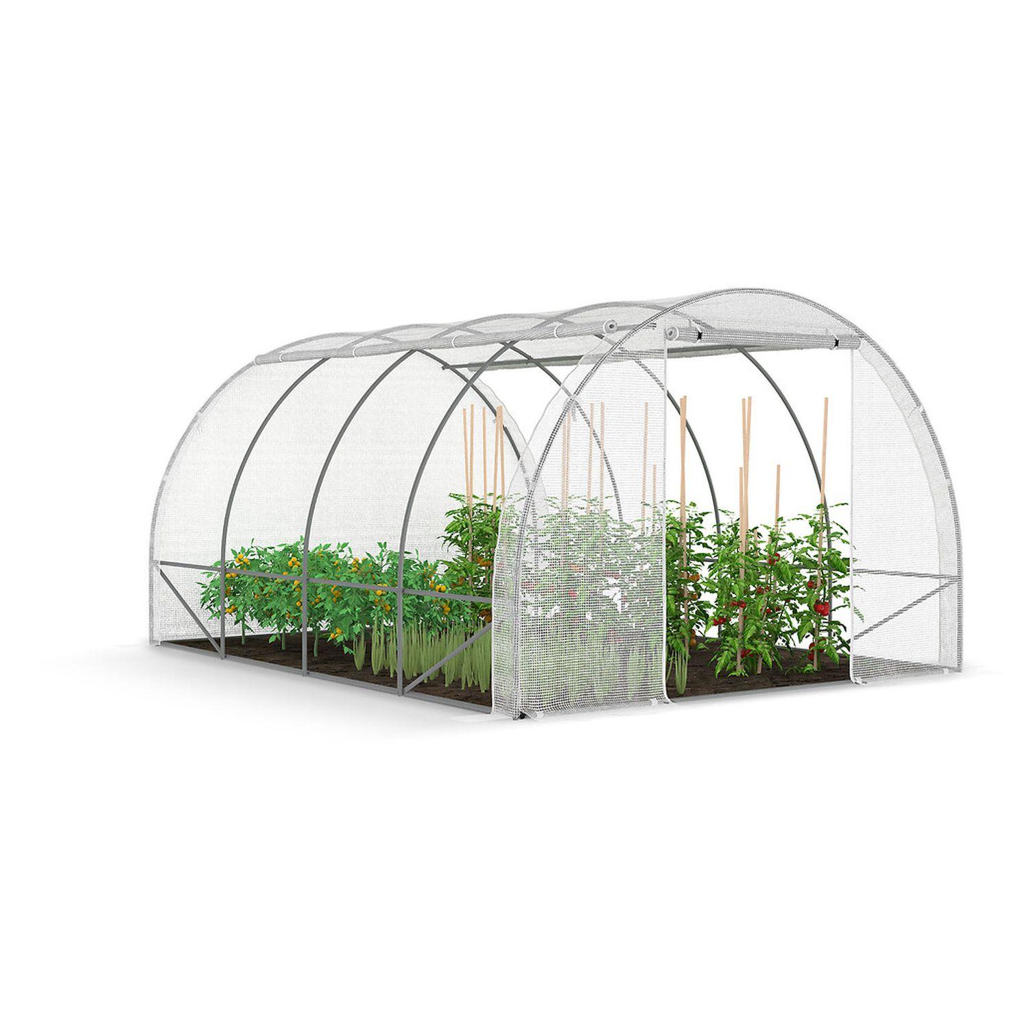 Voir la diapositive 2 : JARDIKT Serre tunnel 4 saisons 3x4 m vert