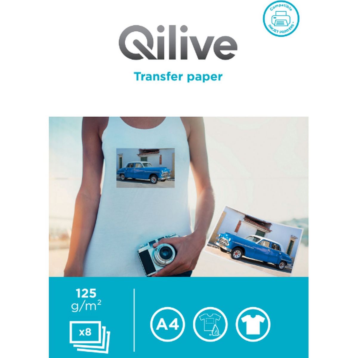 QILIVE Papier Transfert T-shirt 140 Gr