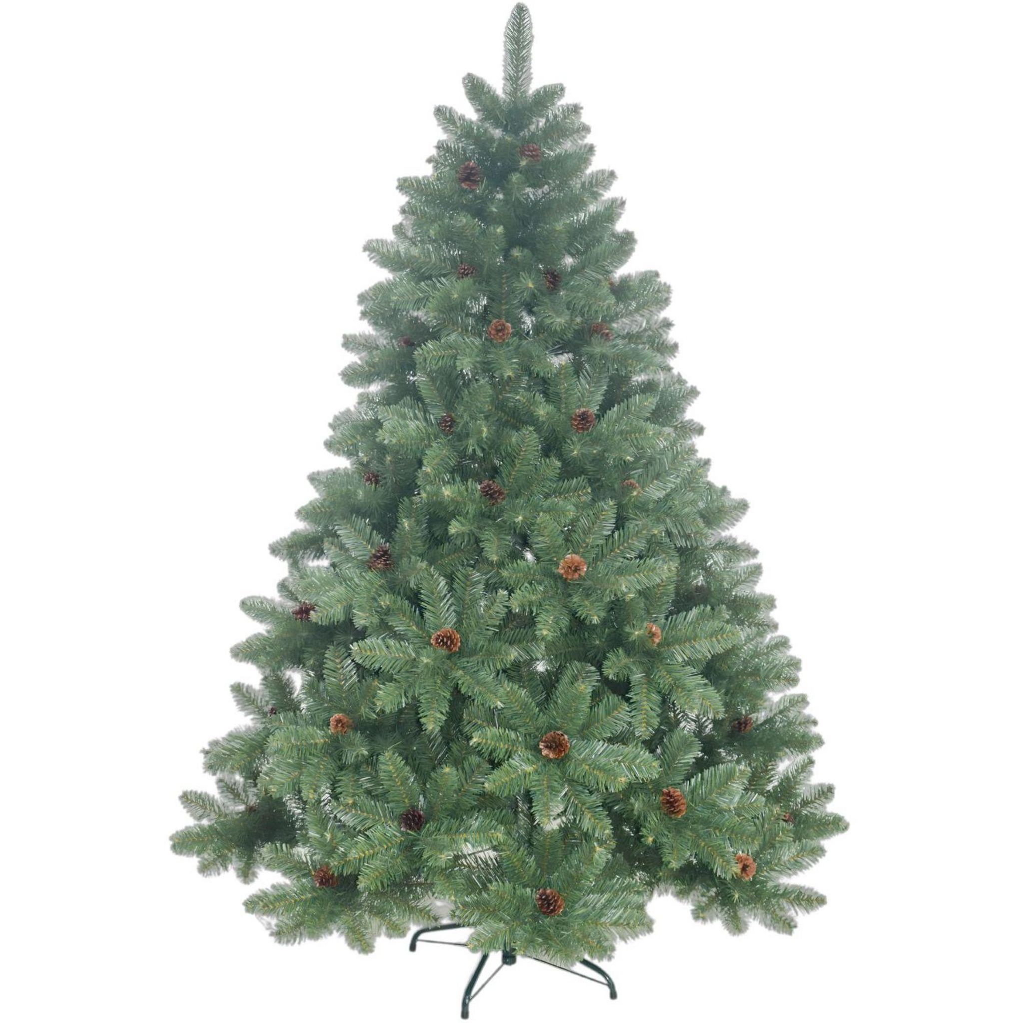 ACTUEL Sapin de Noël Vert avec Pommes de Pin - 210 cm