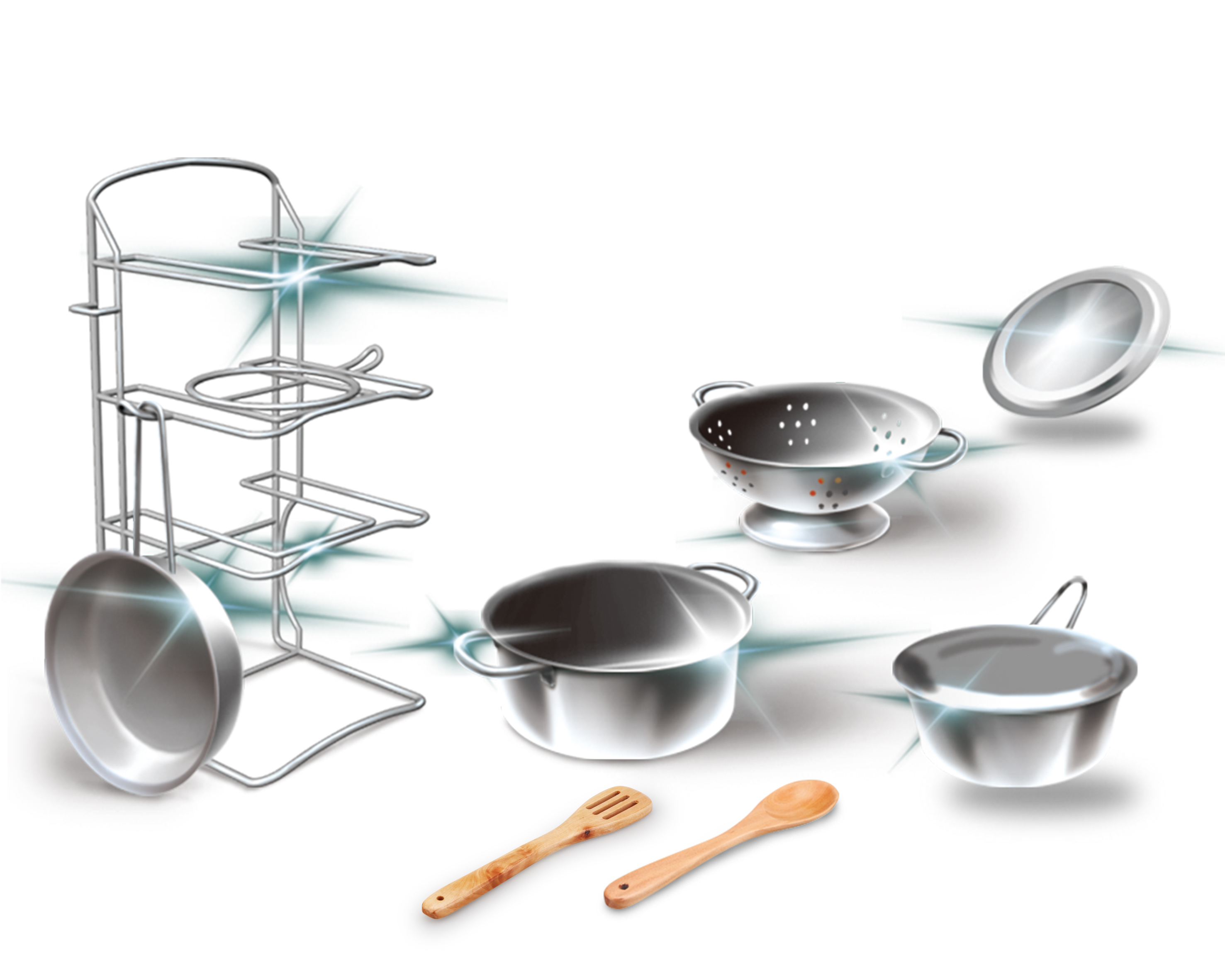 Voir la diapositive 4 : ONE TWO FUN Ensemble de cuisine en métal