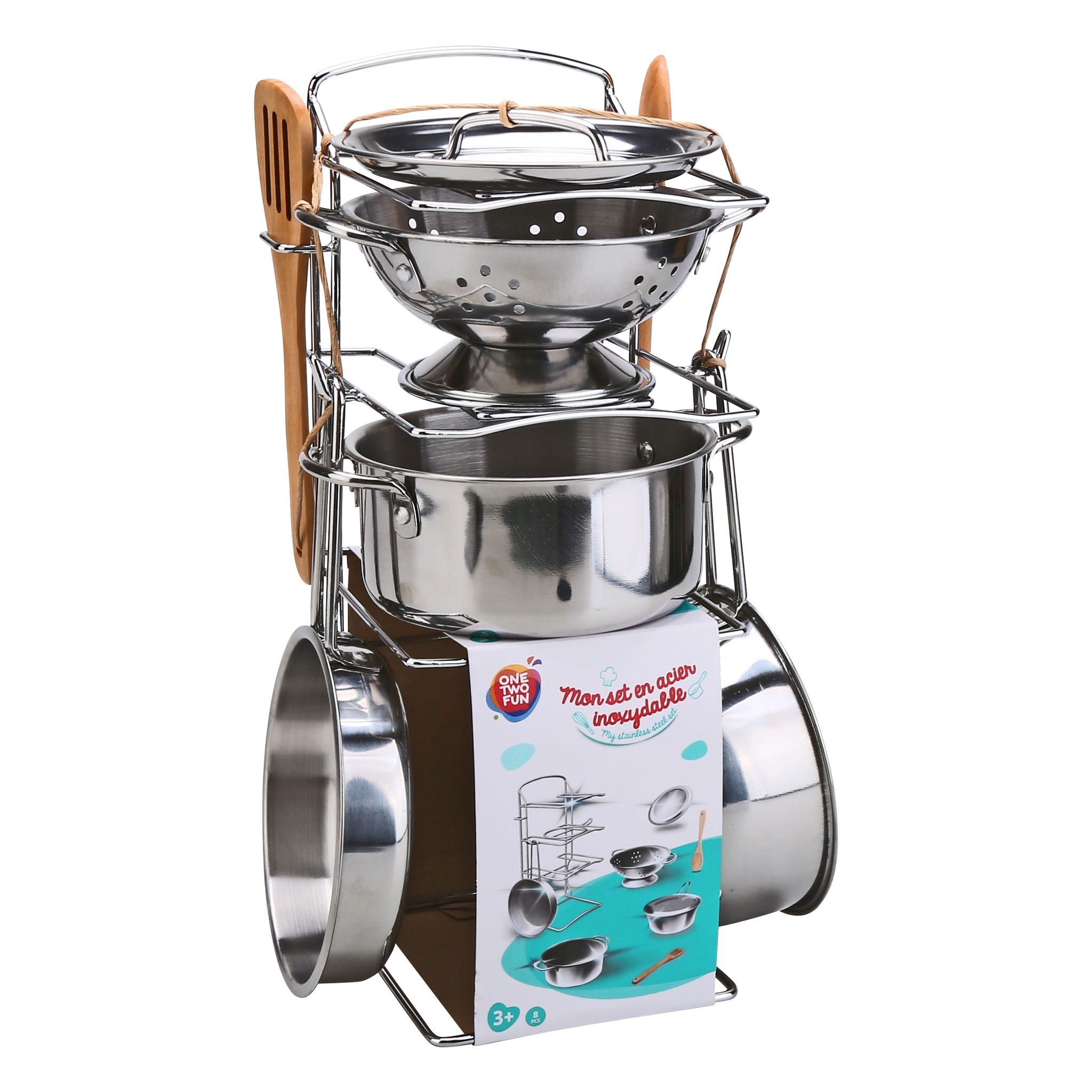 Voir la diapositive 3 : ONE TWO FUN Ensemble de cuisine en métal