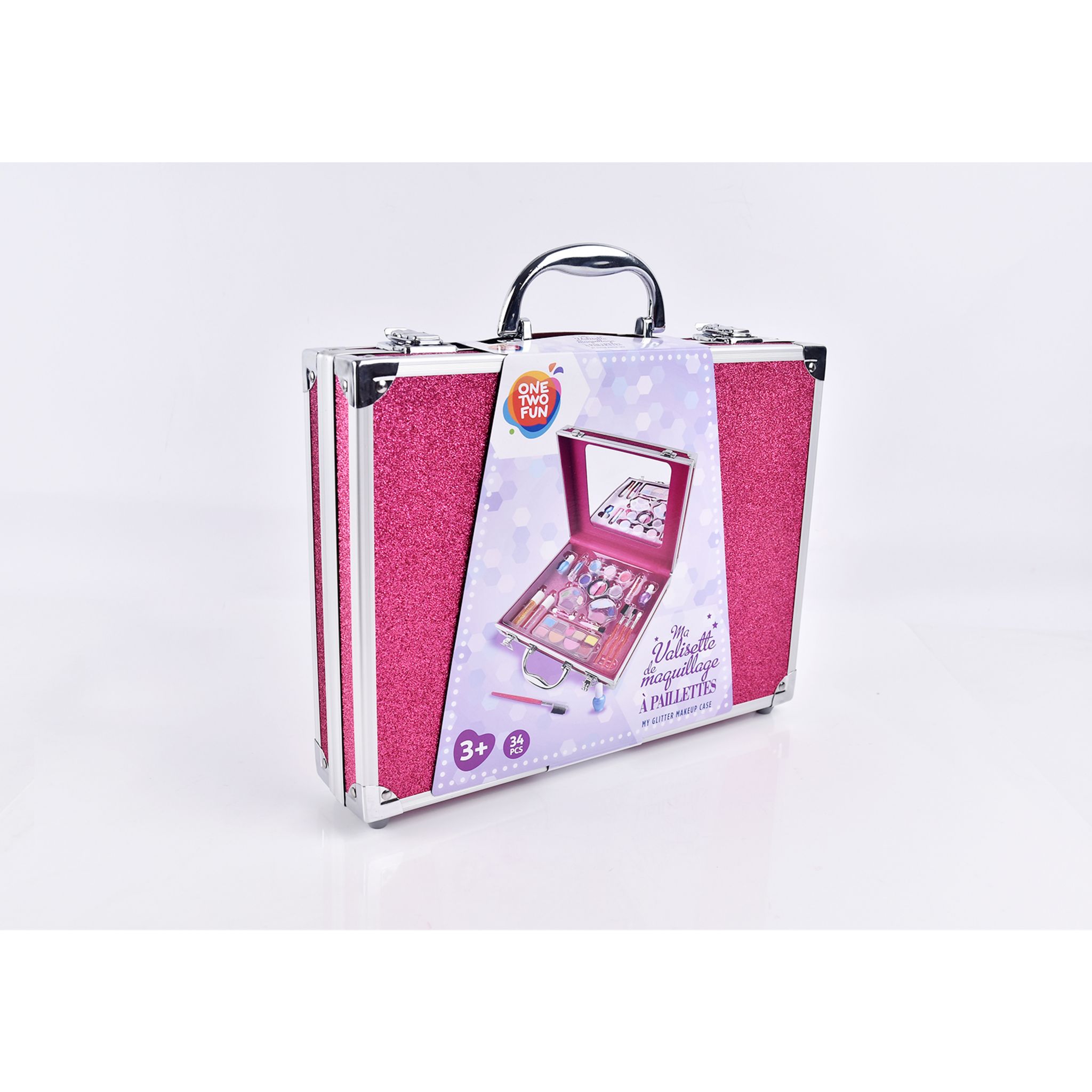 Voir la diapositive 3 : ONE TWO FUN Ma valisette de maquillage à paillettes