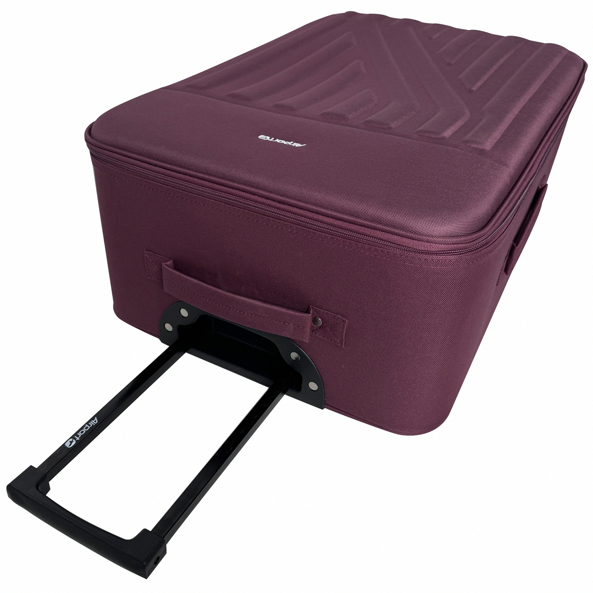 Voir la diapositive 5 : AIRPORT Valise souple 60 cm 4 roues RAIL - rouge bordeaux