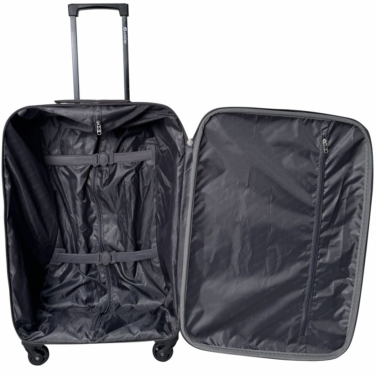 AIRPORT Valise souple 60 cm 4 roues RAIL - rouge bordeaux
