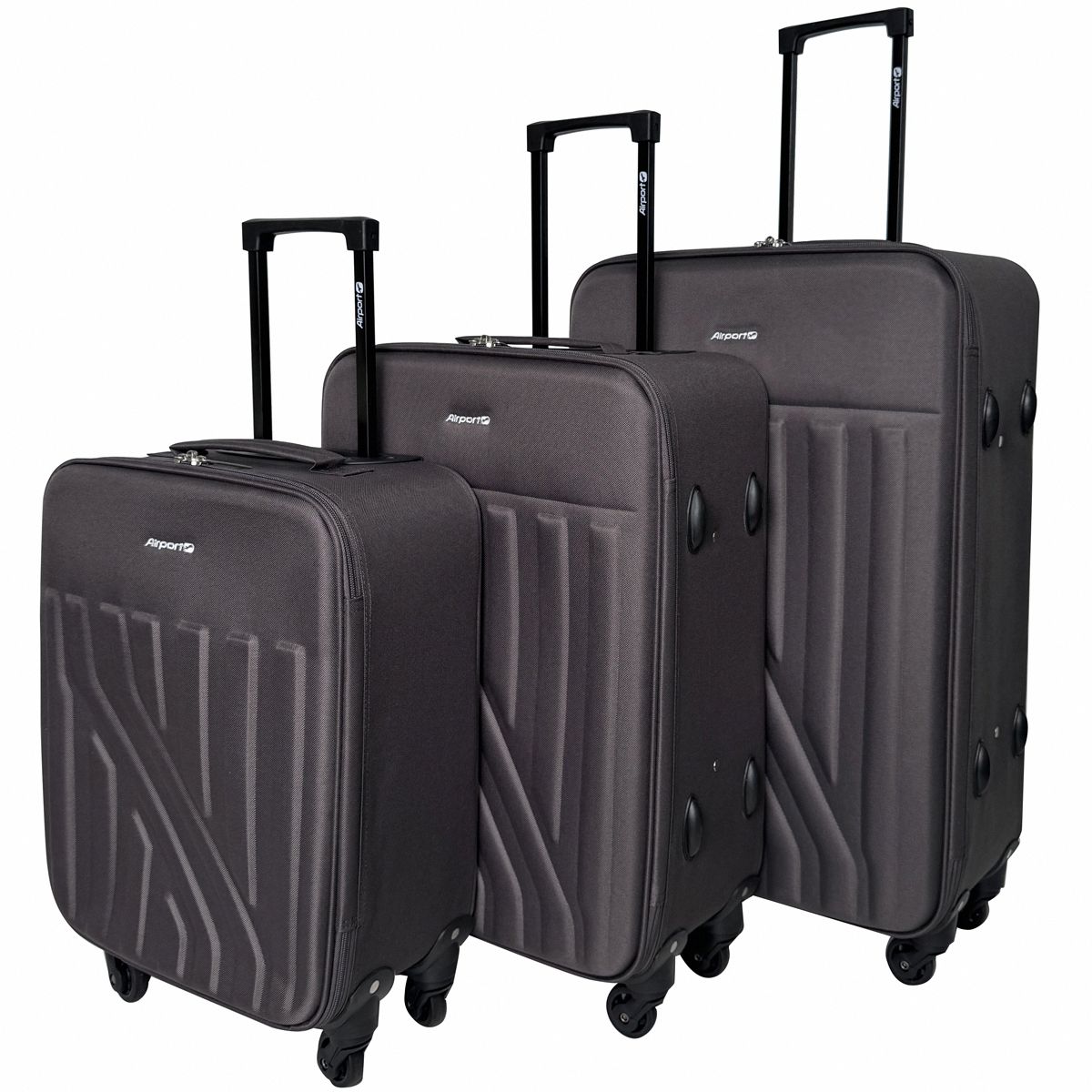 AIRPORT Grande Valise souple 70 cm 4 roues RAIL - marron