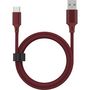 Voir la diapositive 1 : QILIVE Câble de charge USB A/USB C 2m - Rouge
