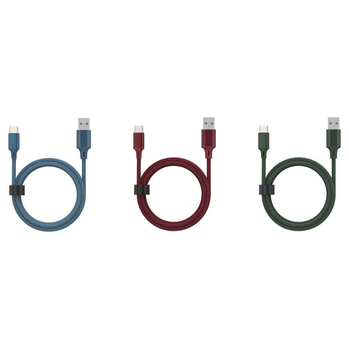 QILIVE Câble de charge USB A/USB C 2m - Rouge