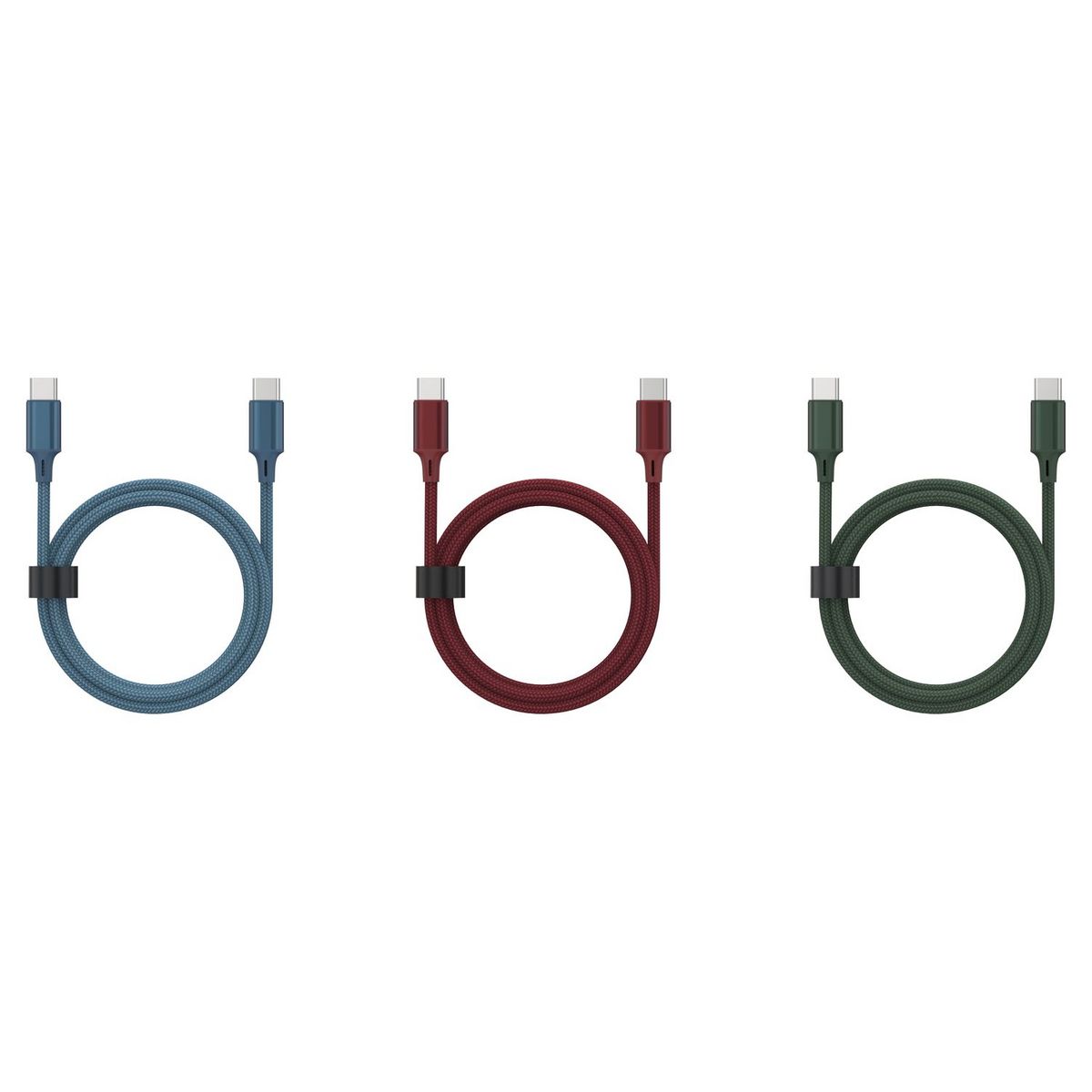 QILIVE Câble de charge USB C/USB C 2m - Bleu