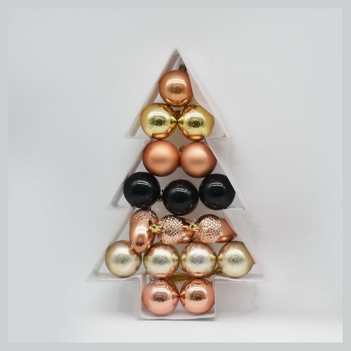 ACTUEL Lot de 17 boules de Noël en plastique 5 cm Noël dans les Bois