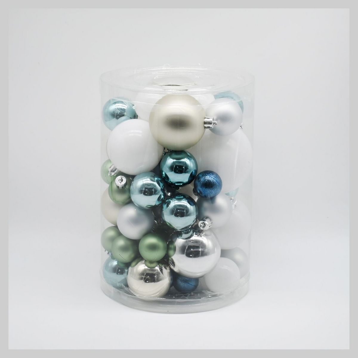 ACTUEL Lot de 48 boules de Noël en plastique Expédition dans le Grand Nord