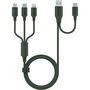 Voir la diapositive 1 : QILIVE Câble de charge Lightning/USB/USB C 1.2m - Vert