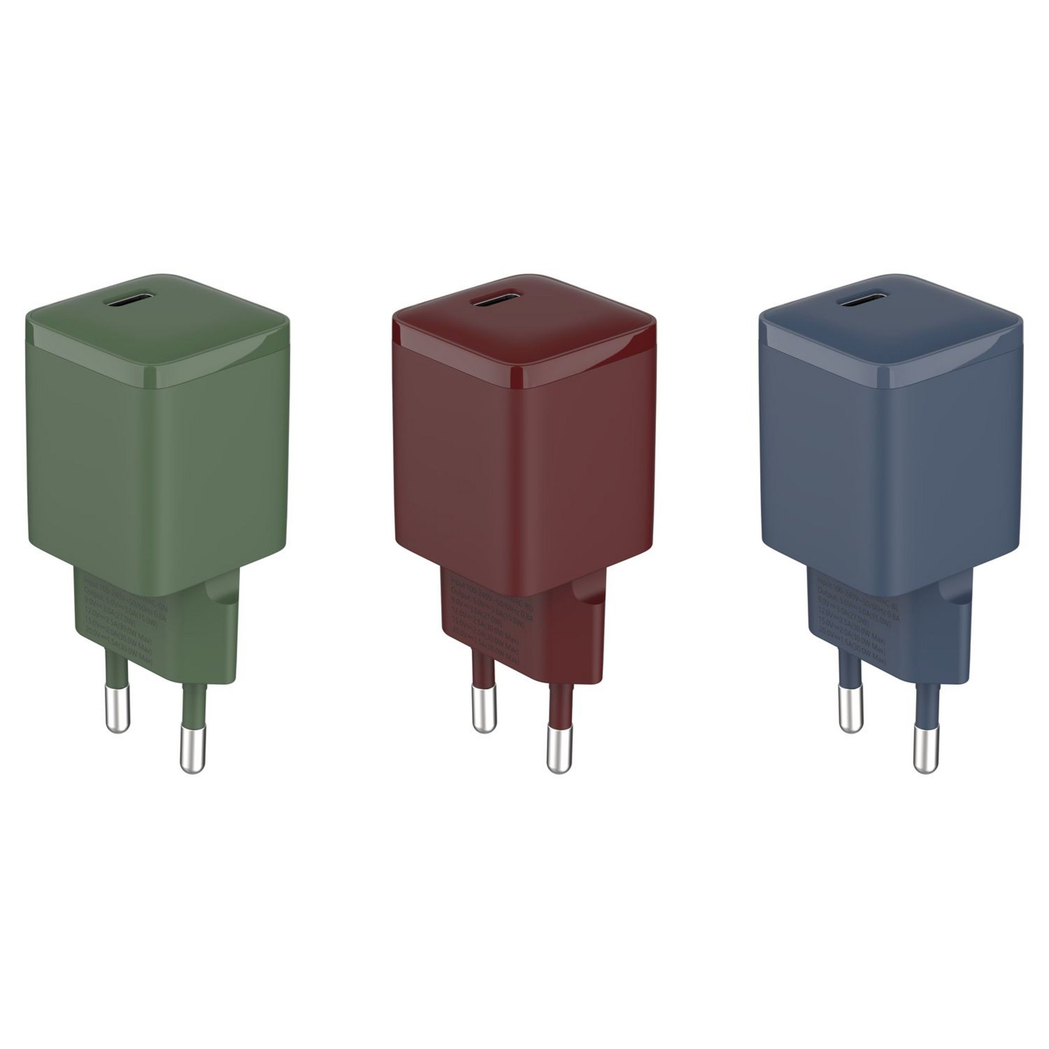 Voir la diapositive 2 : QILIVE Chargeur USB C  30W - Rouge