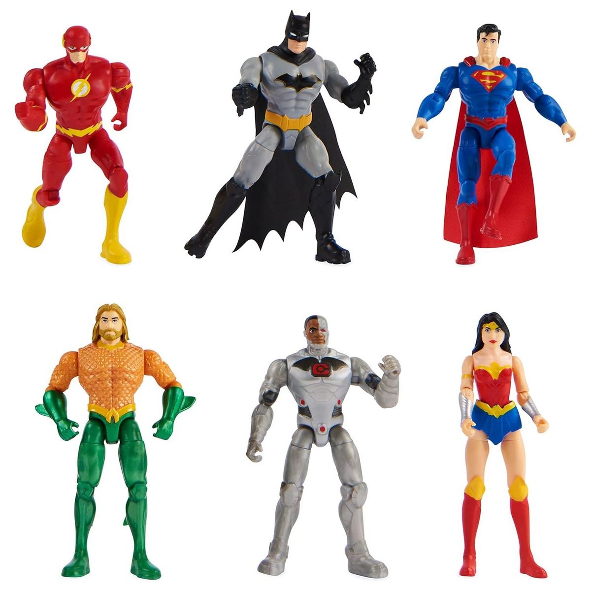 SPIN MASTER Pack de 6 figurines Justice League DC Comics