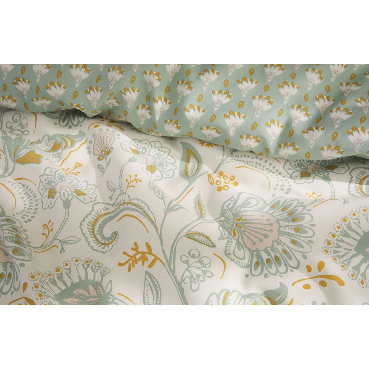 Parure housse de couette en coton 52 fils imprimé IRIS
