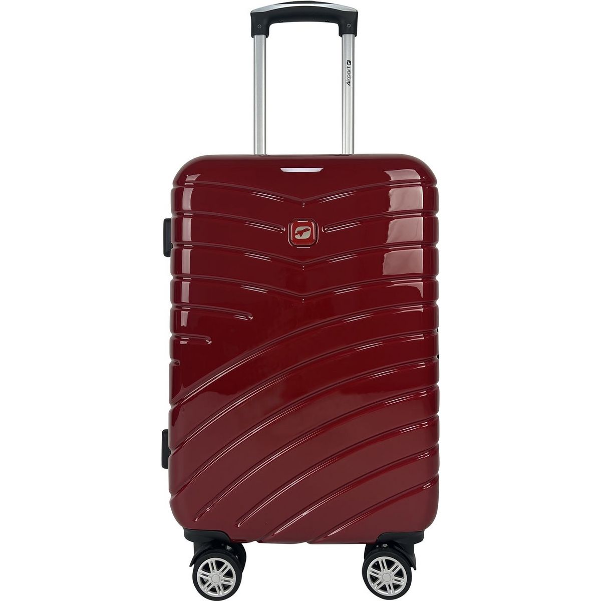 AIRPORT Valise cabine rigide 55 cm 8 roues WAVY POP - rouge