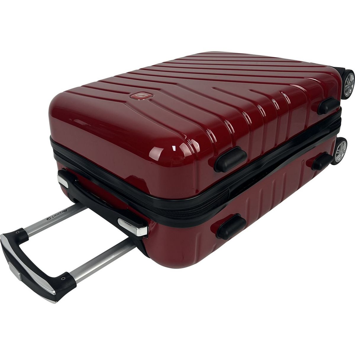AIRPORT Valise cabine rigide 55 cm 8 roues WAVY POP - rouge